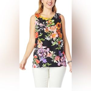 DG2 by Diane Gilman Floral Printed Easy Tank